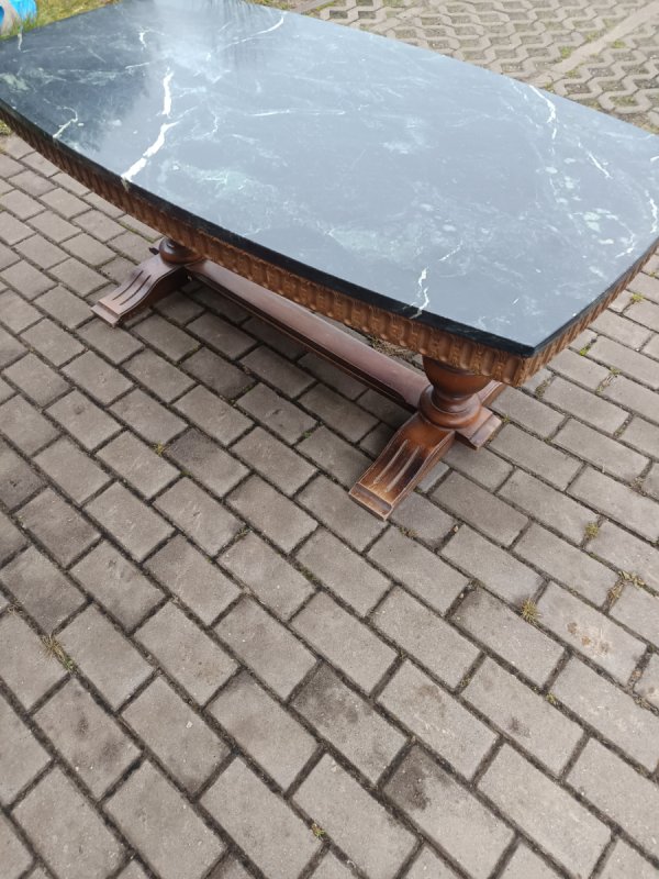 Niemiecki stół z blatem marmurowym - 07 Niemiecki stół z blatem marmurowym - 07