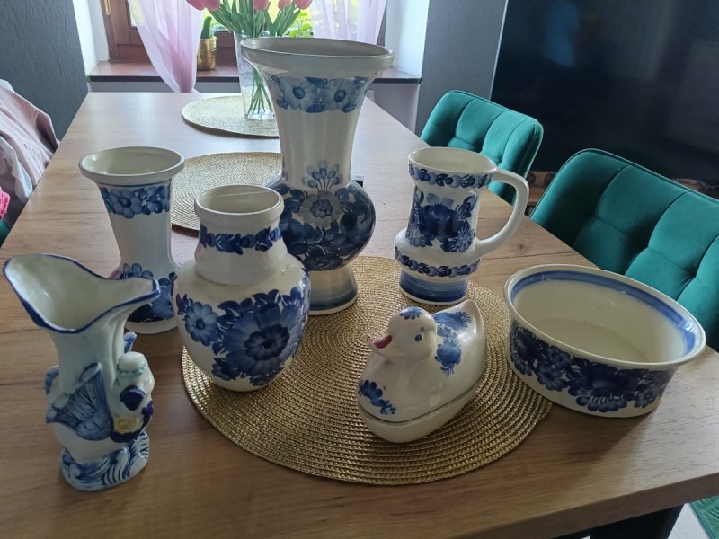 Polska stara porcelana. Ręcznie malowana.