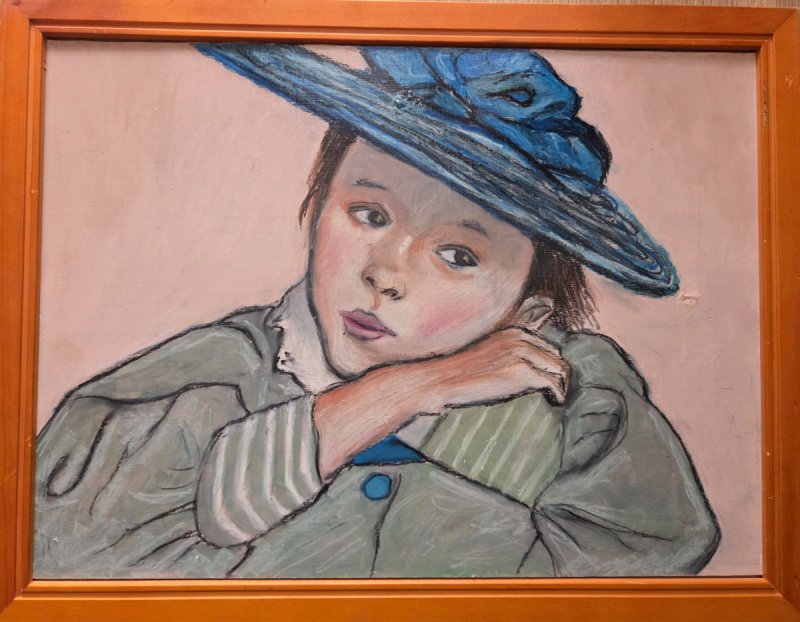 Dziewczynka w niebieskim kapeluszu kopia Wyspiańsk