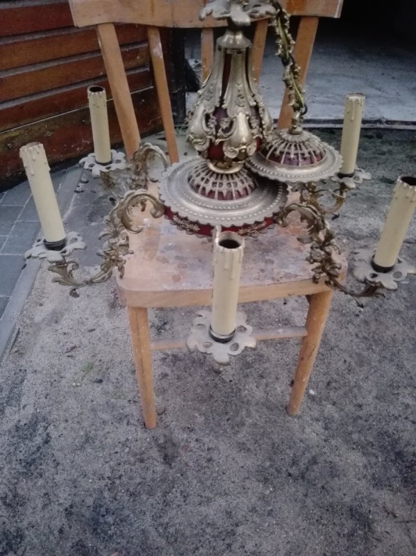 Świecznik mosiężny