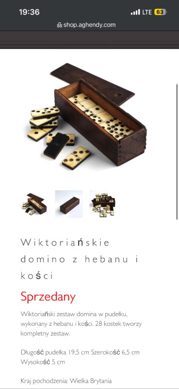 Domino z epoki Wiktoriańskiej