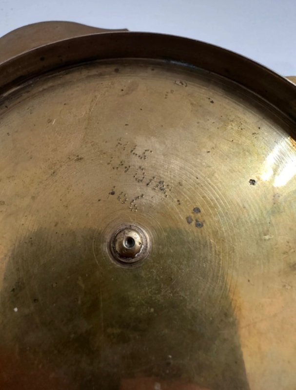 Stara mosiężna patera / taca dekoracyjna ręcznie - 01