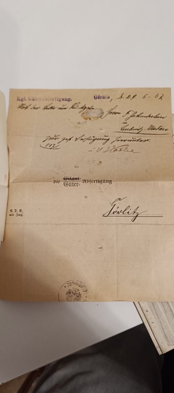 Awizo kolejowe Królewskich Kolei Pruskich z 1907 r - 04