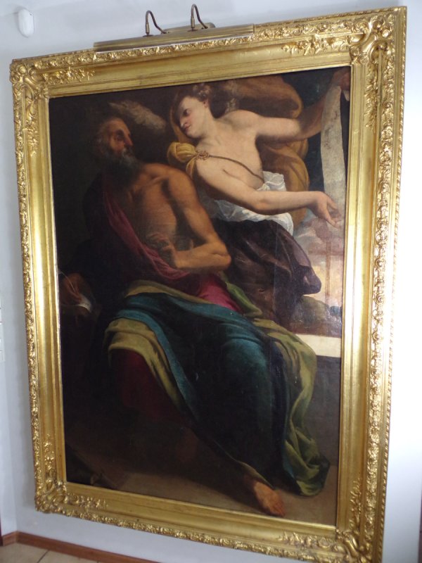 Obraz olejny na Płótnie Św Mateusz I Anioł 193x136