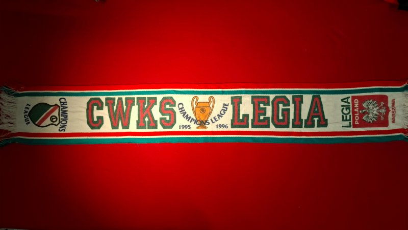 Pamiątkowy szalik Legii Warszawa
