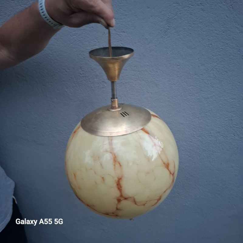 Wisząca lampa sufitowa Art Deco. - 03