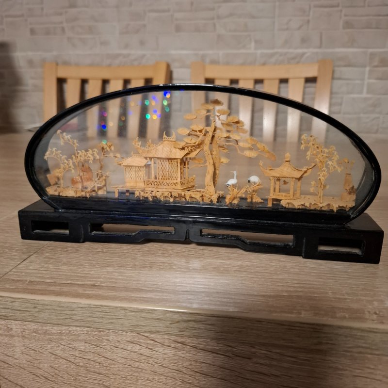 Tradycyjna chińska diorama z korka.