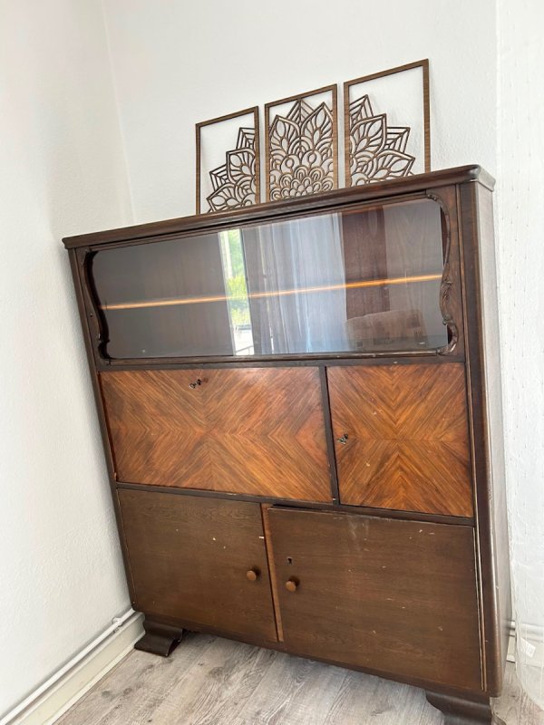 Wyjątkowa witryna, kredens kombinowany Art Deco
